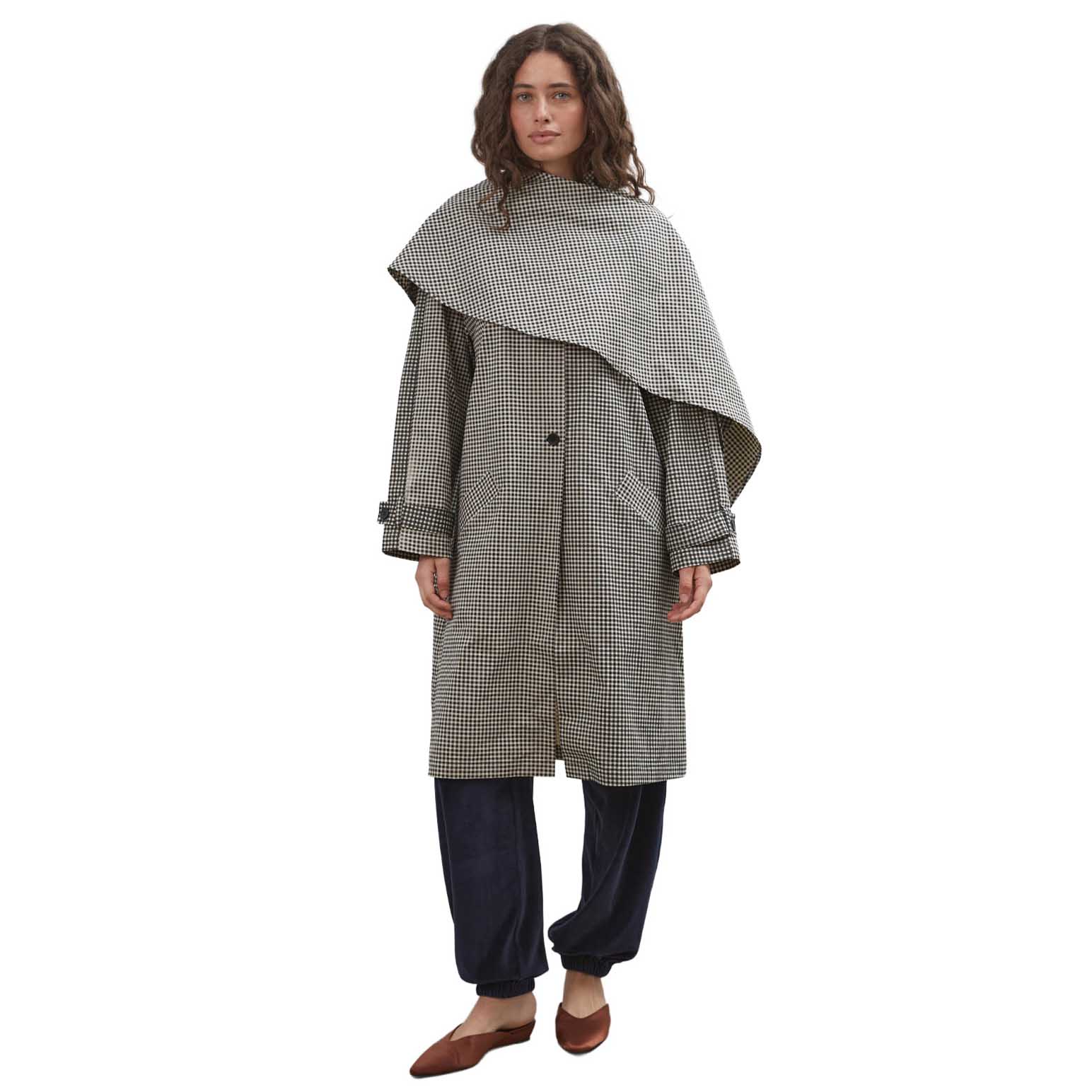 COMMONPLACE ESSENTIALS Lady Gingham Trench